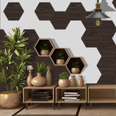 Espresso Dark Wood Wallpaper for Wall Decoration